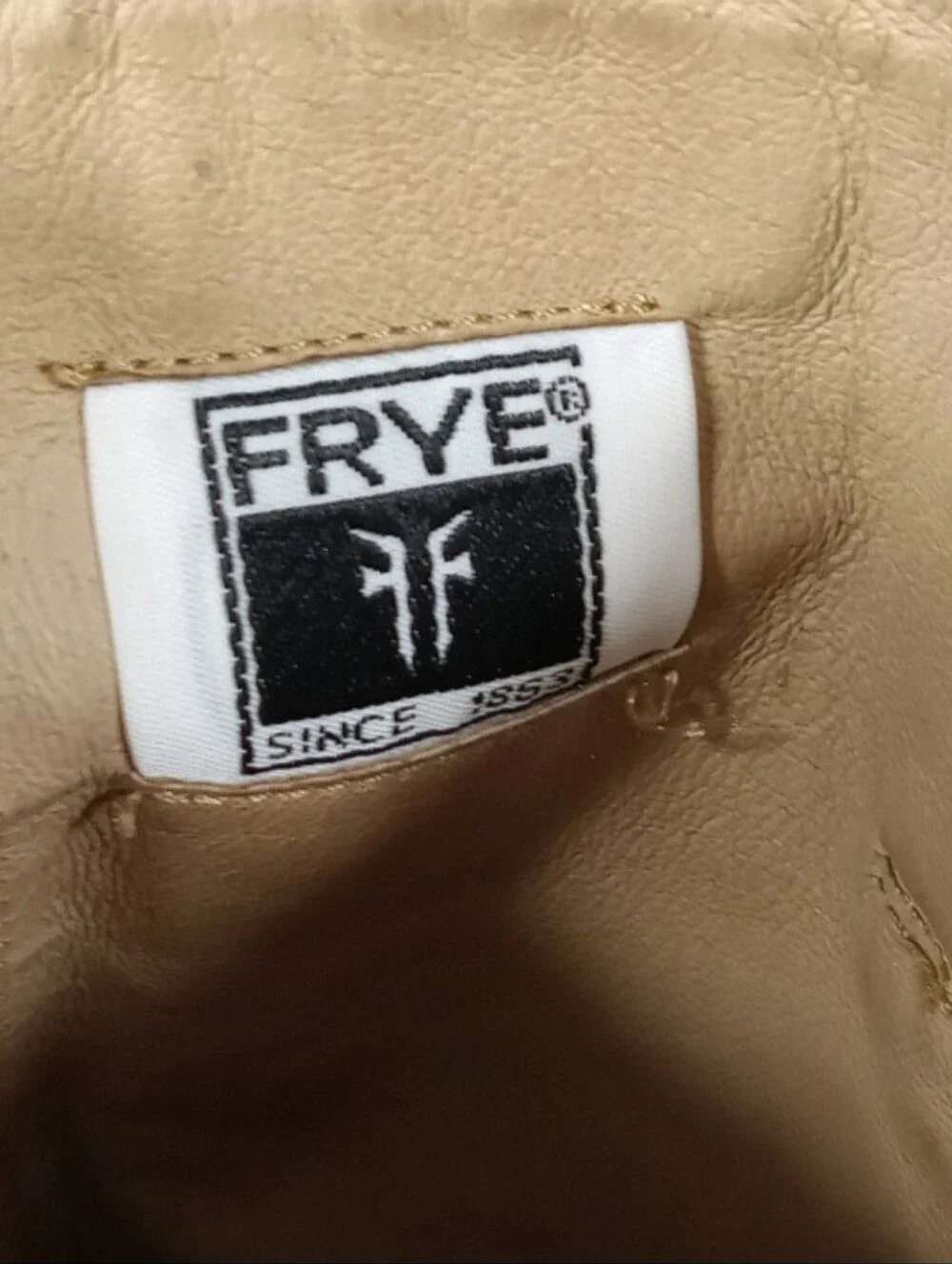 FRYE Celia x Stitch tall riding boots in brown Women's Size 6.5